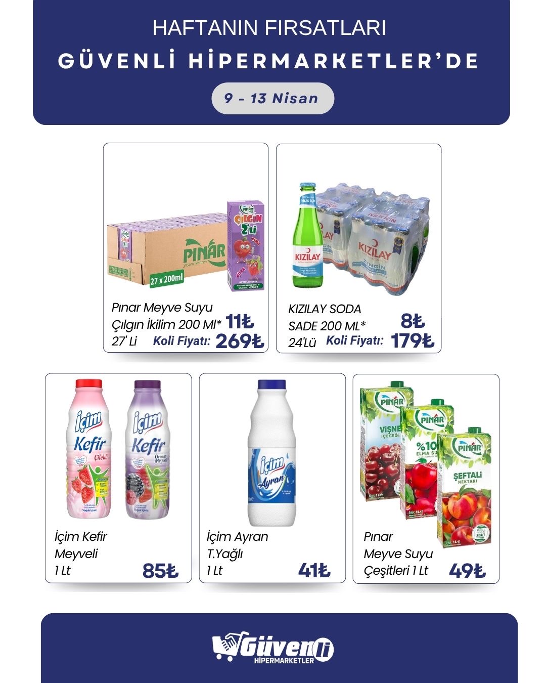 Bol çeşit uygun fiyata Güvenli Hipermarketler’de🛒