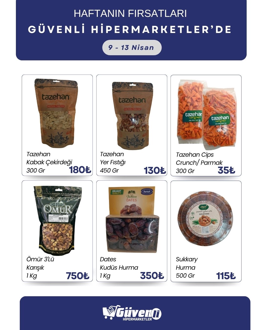 Bol çeşit uygun fiyata Güvenli Hipermarketler’de🛒
