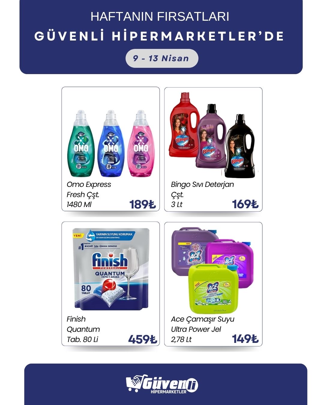 Bol çeşit uygun fiyata Güvenli Hipermarketler’de🛒