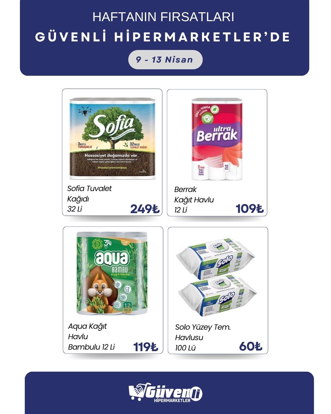 Bol çeşit uygun fiyata Güvenli Hipermarketler’de🛒